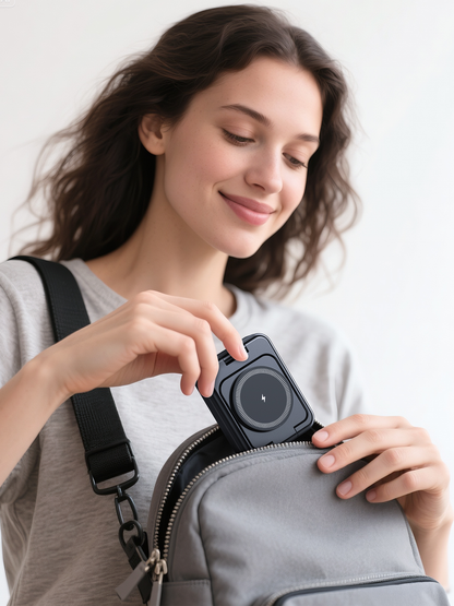 RORRY D17 5000mAh 3-in-1 Portable Charger for Apple Devices, Foldable Wireless Charging Station for iPhone 16/15/14/13/12, Apple Watch, and AirPods