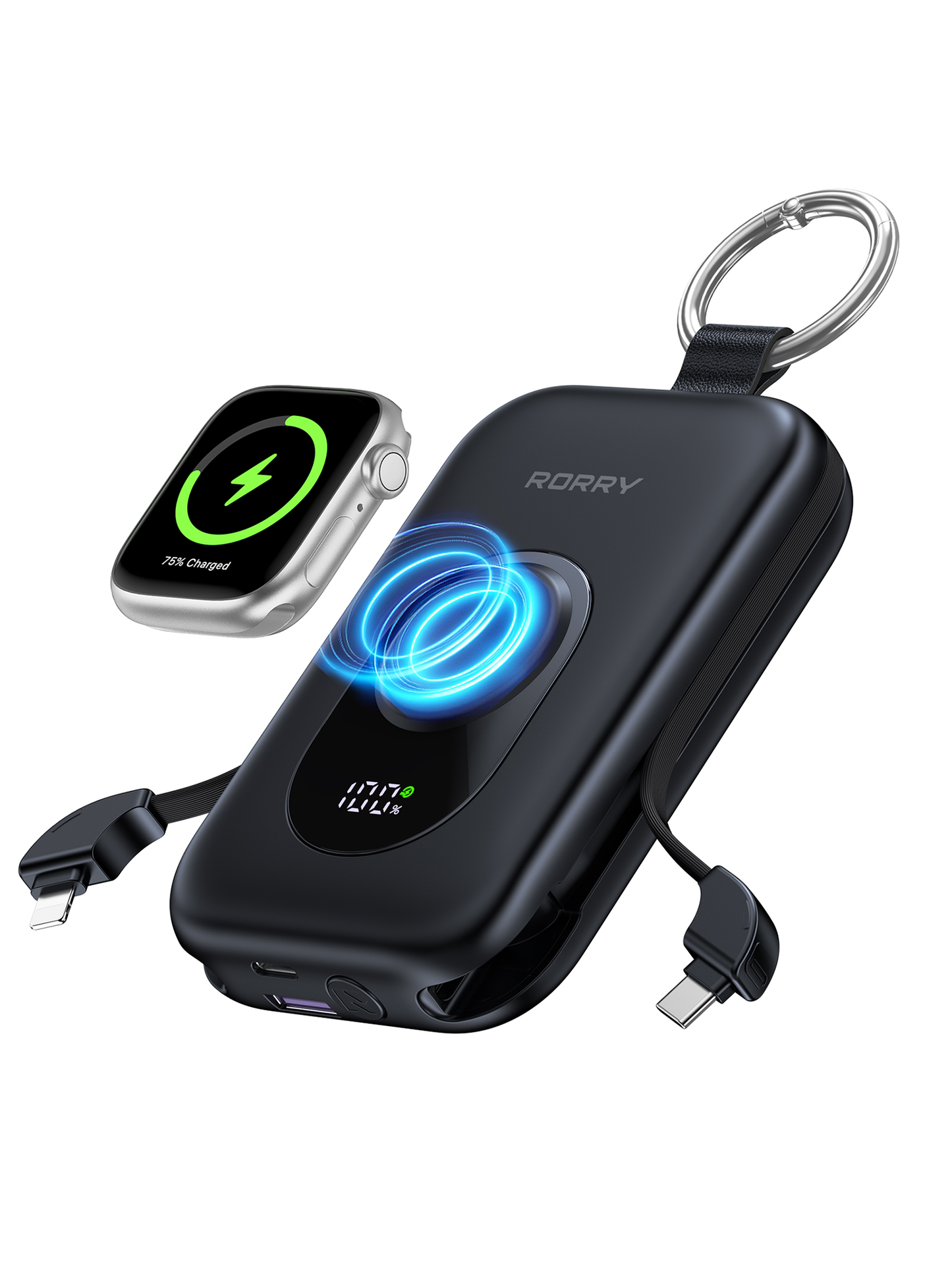 RORRY D2-20000mAh PD 30W Portable Charger Keychain Power Bank