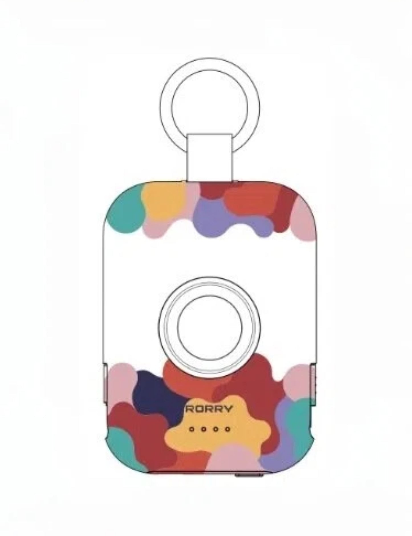 RORRY D2 5000mAh Portable Charger, Portable Charger Power Bank with Built-in Cables, Travel Keychain Battery Pack for Apple Watch Ultra 2/10/9/8/Ultra/7/6/SE/5, iPhone 16/15/14/13/12